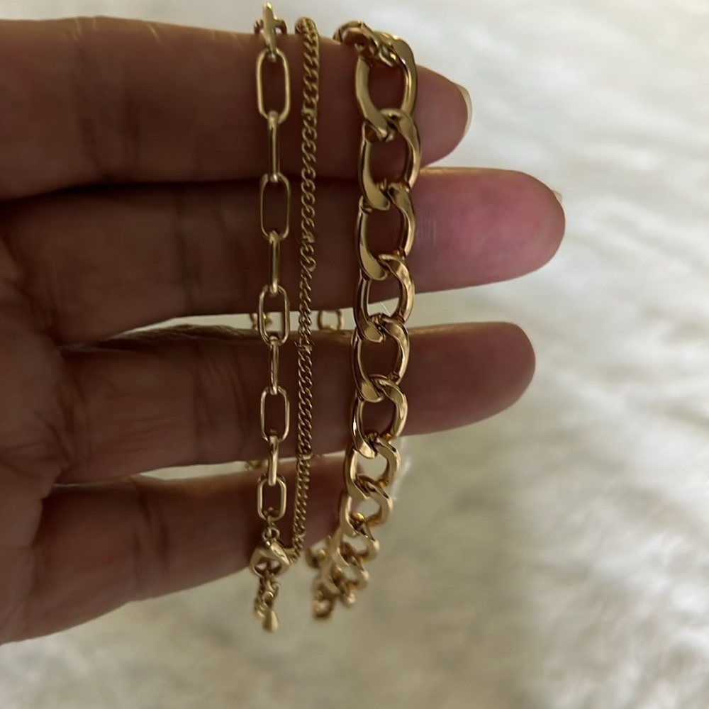 Layered Gold Bracelet Stack NWOT